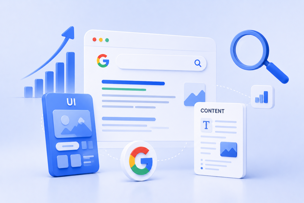 Designing for Google: How UI and Content Work Together for SEO Dominance